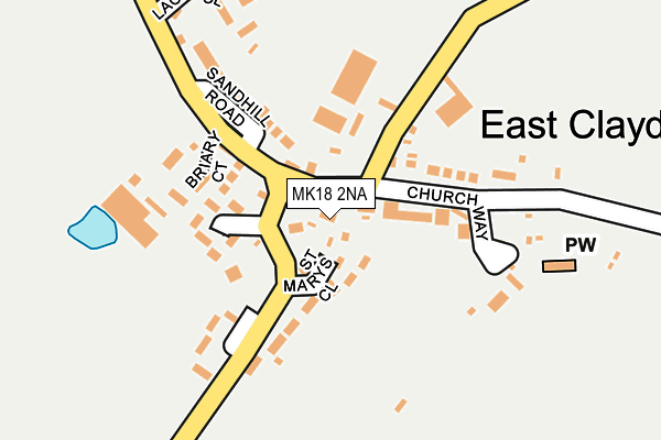 MK18 2NA map - OS OpenMap – Local (Ordnance Survey)