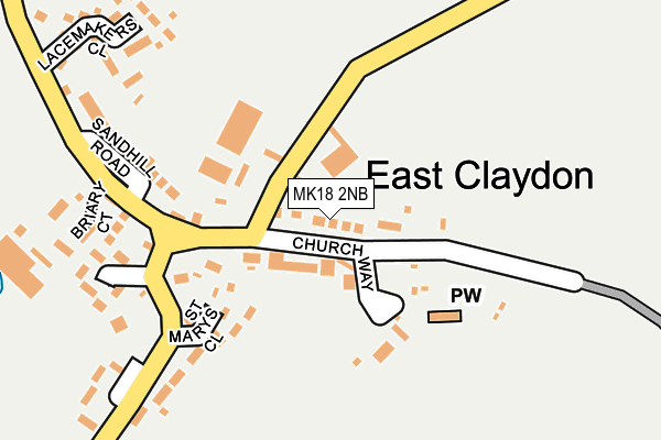 MK18 2NB map - OS OpenMap – Local (Ordnance Survey)