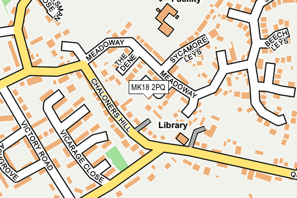 MK18 2PQ map - OS OpenMap – Local (Ordnance Survey)