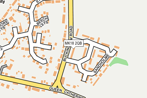 MK18 2QB map - OS OpenMap – Local (Ordnance Survey)