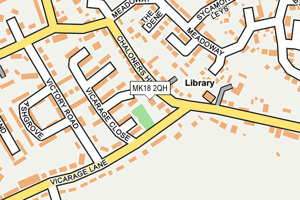 MK18 2QH map - OS OpenMap – Local (Ordnance Survey)