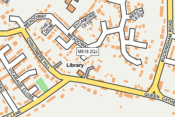 MK18 2QJ map - OS OpenMap – Local (Ordnance Survey)