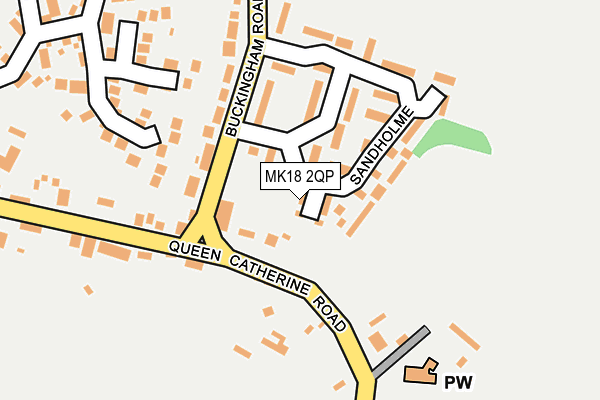 MK18 2QP map - OS OpenMap – Local (Ordnance Survey)