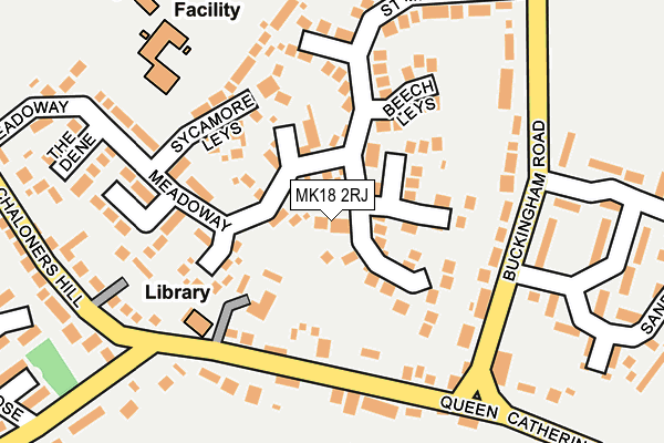 MK18 2RJ map - OS OpenMap – Local (Ordnance Survey)