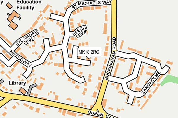 MK18 2RQ map - OS OpenMap – Local (Ordnance Survey)