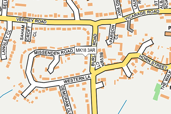 MK18 3AR map - OS OpenMap – Local (Ordnance Survey)