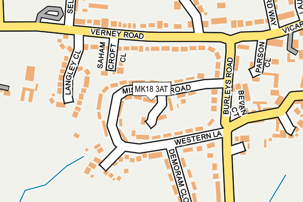 MK18 3AT map - OS OpenMap – Local (Ordnance Survey)