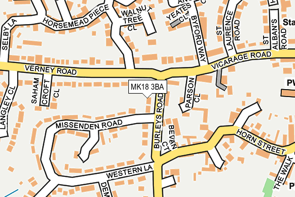 MK18 3BA map - OS OpenMap – Local (Ordnance Survey)