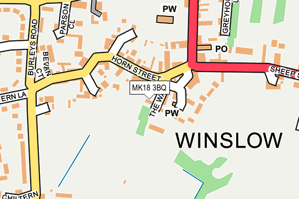 MK18 3BQ map - OS OpenMap – Local (Ordnance Survey)