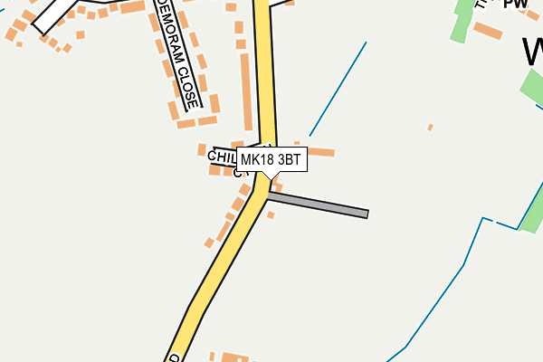 MK18 3BT map - OS OpenMap – Local (Ordnance Survey)