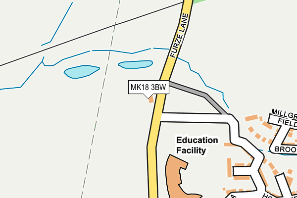 MK18 3BW map - OS OpenMap – Local (Ordnance Survey)