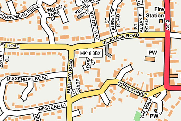 MK18 3BX map - OS OpenMap – Local (Ordnance Survey)