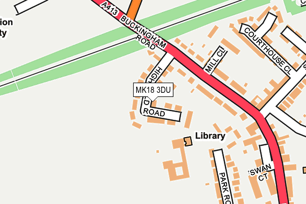 MK18 3DU map - OS OpenMap – Local (Ordnance Survey)