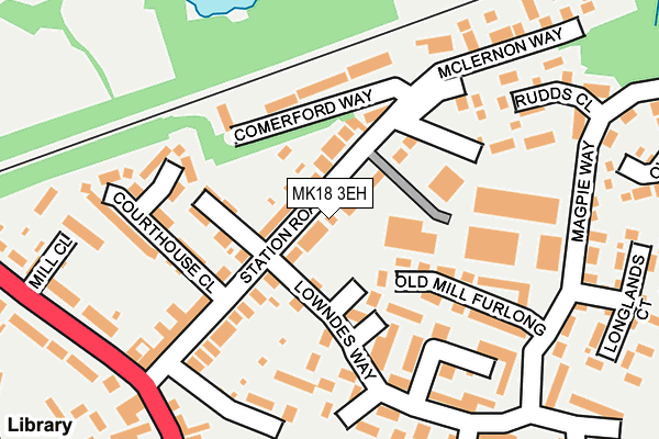 MK18 3EH map - OS OpenMap – Local (Ordnance Survey)