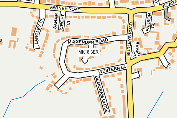 MK18 3ER map - OS OpenMap – Local (Ordnance Survey)