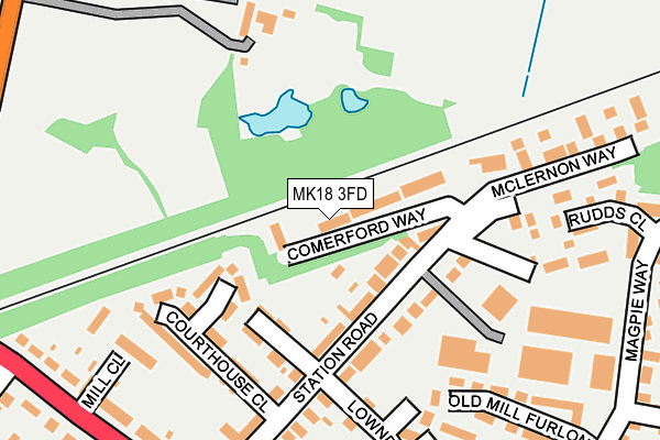 MK18 3FD map - OS OpenMap – Local (Ordnance Survey)