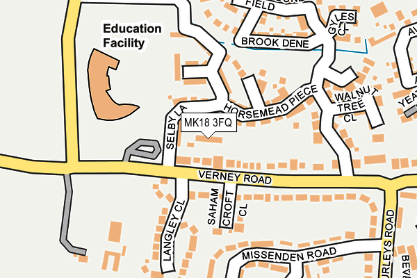 MK18 3FQ map - OS OpenMap – Local (Ordnance Survey)