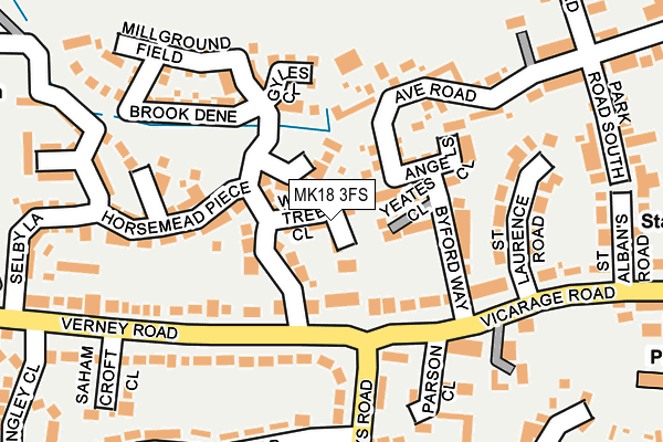 MK18 3FS map - OS OpenMap – Local (Ordnance Survey)