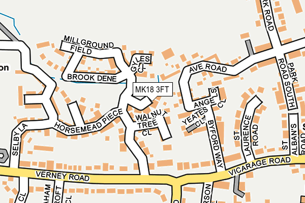 MK18 3FT map - OS OpenMap – Local (Ordnance Survey)