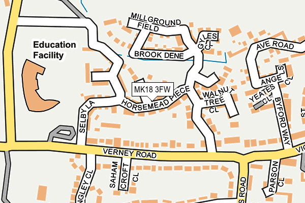 MK18 3FW map - OS OpenMap – Local (Ordnance Survey)