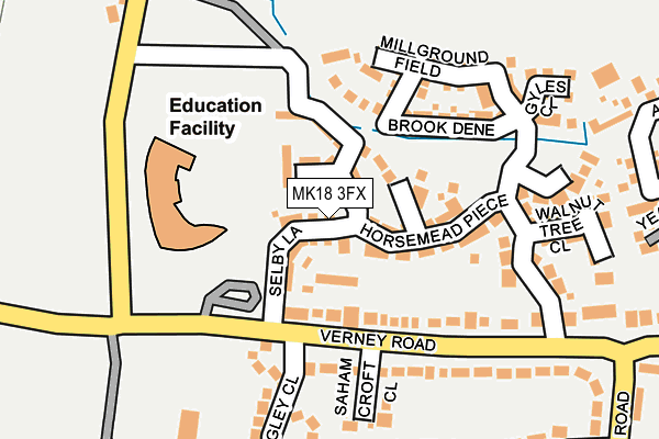 MK18 3FX map - OS OpenMap – Local (Ordnance Survey)