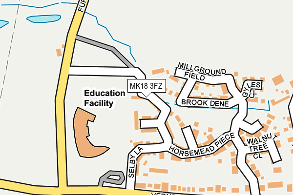 MK18 3FZ map - OS OpenMap – Local (Ordnance Survey)