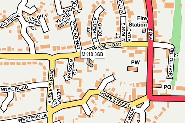 MK18 3GB map - OS OpenMap – Local (Ordnance Survey)