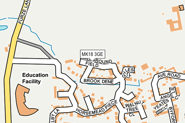 MK18 3GE map - OS OpenMap – Local (Ordnance Survey)