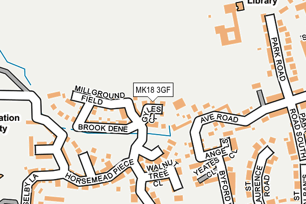 MK18 3GF map - OS OpenMap – Local (Ordnance Survey)