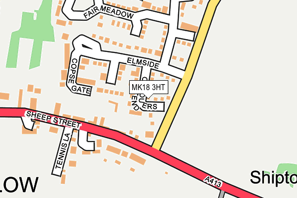 MK18 3HT map - OS OpenMap – Local (Ordnance Survey)