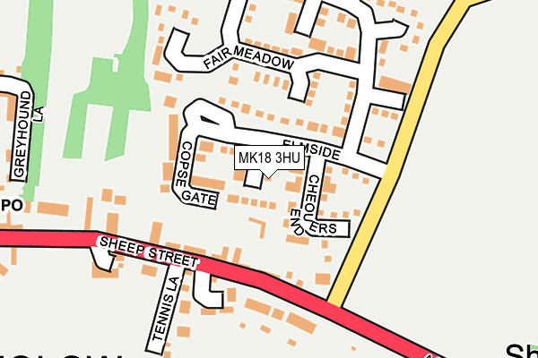 MK18 3HU map - OS OpenMap – Local (Ordnance Survey)
