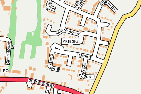 MK18 3HZ map - OS OpenMap – Local (Ordnance Survey)