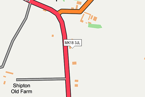 MK18 3JL map - OS OpenMap – Local (Ordnance Survey)