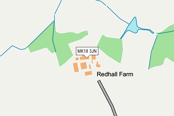MK18 3JN map - OS OpenMap – Local (Ordnance Survey)