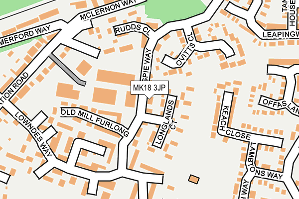 MK18 3JP map - OS OpenMap – Local (Ordnance Survey)