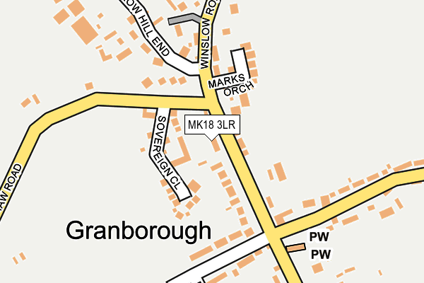 MK18 3LR map - OS OpenMap – Local (Ordnance Survey)