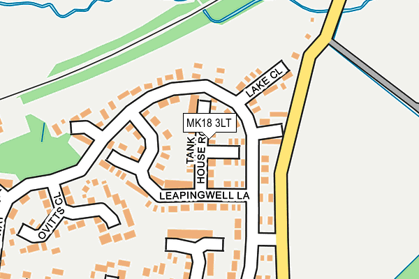 MK18 3LT map - OS OpenMap – Local (Ordnance Survey)