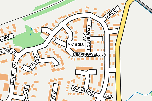 MK18 3LU map - OS OpenMap – Local (Ordnance Survey)