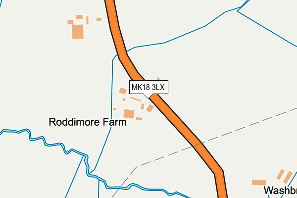 MK18 3LX map - OS OpenMap – Local (Ordnance Survey)