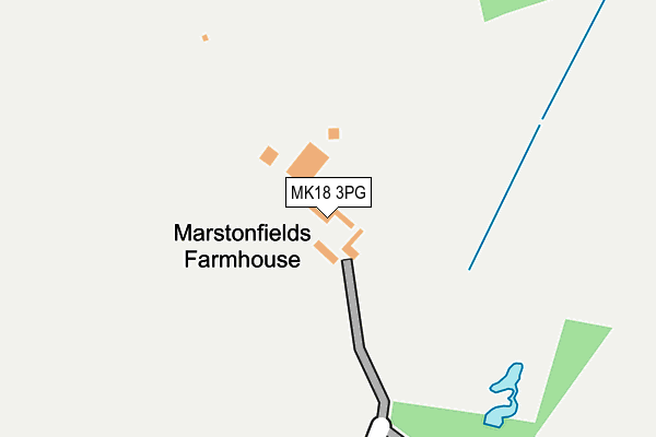 MK18 3PG map - OS OpenMap – Local (Ordnance Survey)