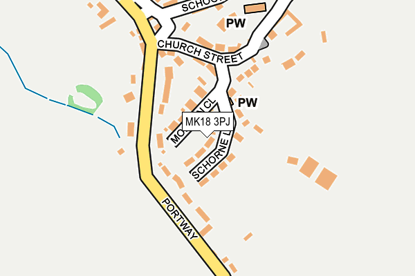 MK18 3PJ map - OS OpenMap – Local (Ordnance Survey)