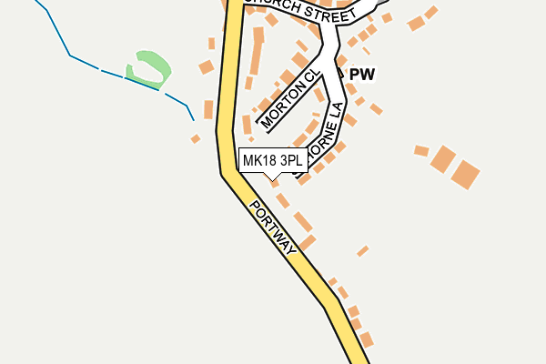 MK18 3PL map - OS OpenMap – Local (Ordnance Survey)