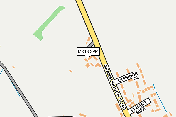 MK18 3PP map - OS OpenMap – Local (Ordnance Survey)