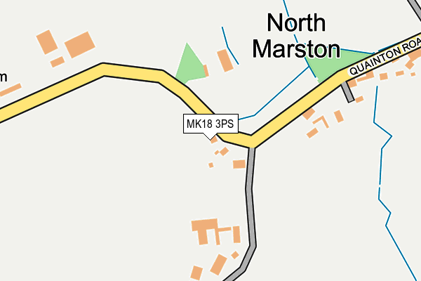 MK18 3PS map - OS OpenMap – Local (Ordnance Survey)