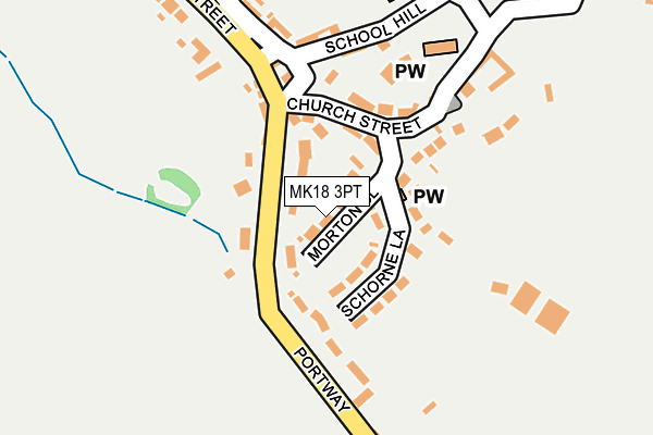 MK18 3PT map - OS OpenMap – Local (Ordnance Survey)