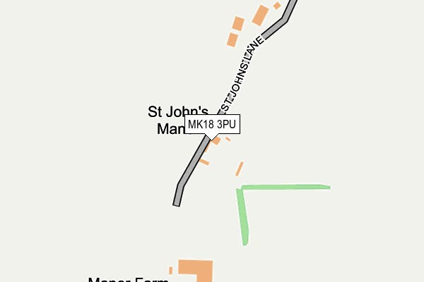 MK18 3PU map - OS OpenMap – Local (Ordnance Survey)