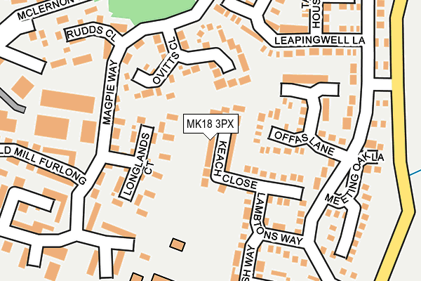 MK18 3PX map - OS OpenMap – Local (Ordnance Survey)