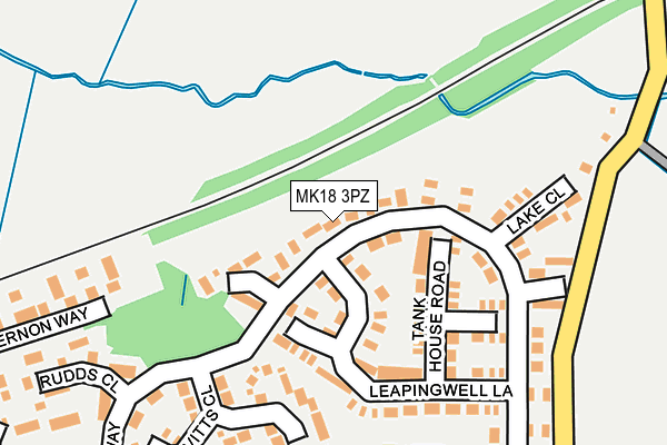 MK18 3PZ map - OS OpenMap – Local (Ordnance Survey)