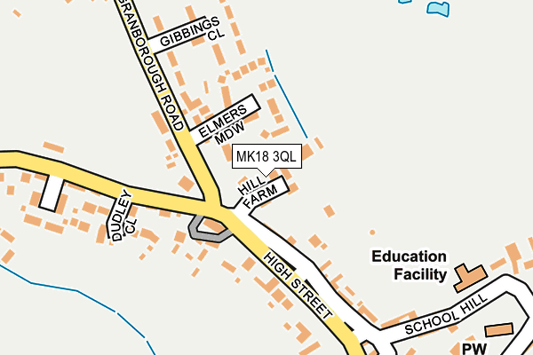 MK18 3QL map - OS OpenMap – Local (Ordnance Survey)