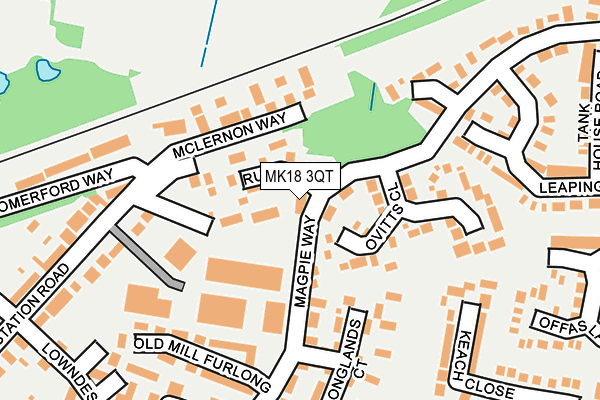 MK18 3QT map - OS OpenMap – Local (Ordnance Survey)